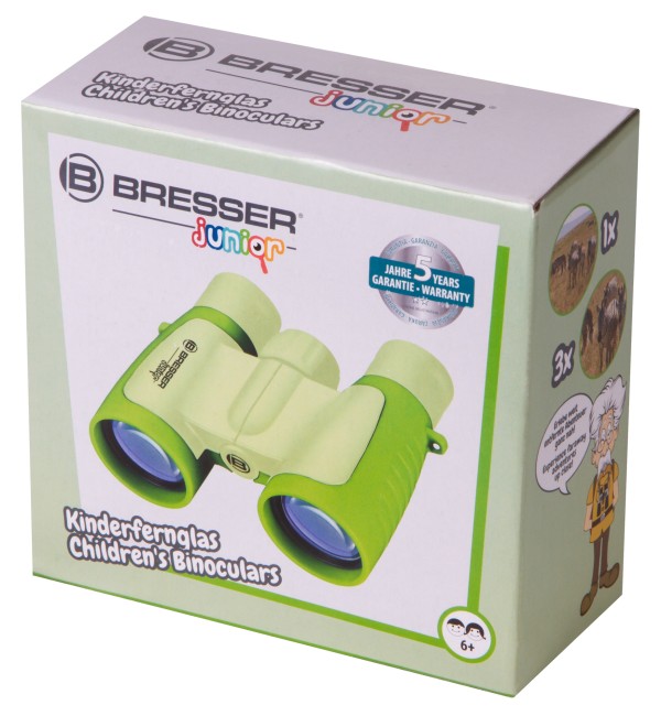 Бинокль детский Bresser Junior 3x30, зеленый Бинокль детский Bresser Junior 3x30, зеленый