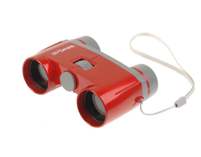 Бинокль Veber Эврика 3х28R красный