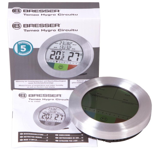 Метеостанция Bresser Temeo Hygro Circuitu, серебристая