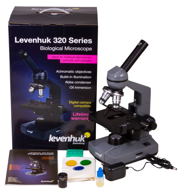 Микроскоп Levenhuk 320 PLUS, монокулярный Микроскоп Levenhuk 320 PLUS, монокулярный