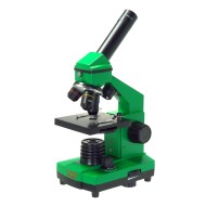 Микроскоп школьный Микромед Эврика 40х-400х в кейсе (лайм)