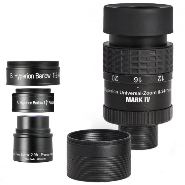 Окуляр Baader Hyperion Mark IV Zoom Deluxe - 3.5-24mm, 1.25" и 2" Окуляр Baader Hyperion Mark IV Zoom Deluxe - 3.5-24mm, 1.25" и 2"