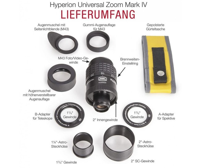 Окуляр Baader Hyperion Mark IV Zoom Deluxe - 3.5-24mm, 1.25" и 2" Окуляр Baader Hyperion Mark IV Zoom Deluxe - 3.5-24mm, 1.25" и 2"