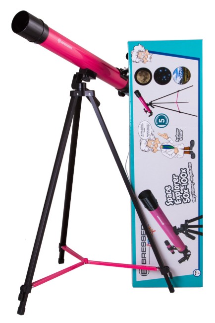 Телескоп Bresser Junior Space Explorer 45/600 AZ, розовый Телескоп Bresser Junior Space Explorer 45/600 AZ, розовый