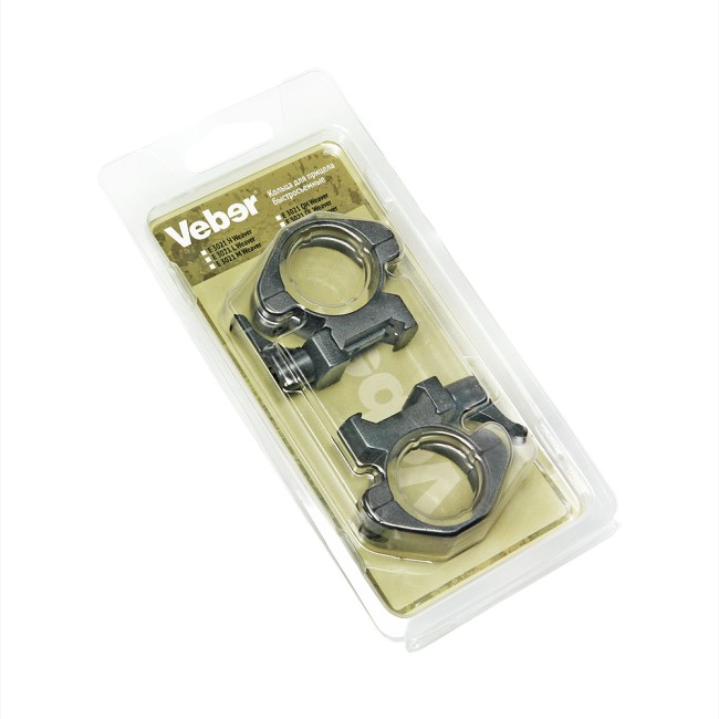 Кольца для прицела Veber E 3021 QM Weaver быстросъёмные