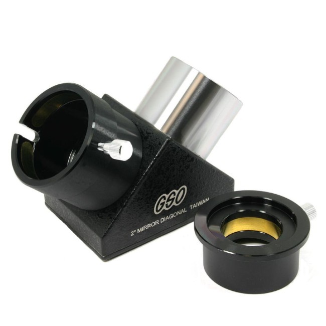 Диагональное зеркало GSO 90° 2" с 1,25" адаптером Диагональное зеркало GSO 90° 2" с 1,25" адаптером