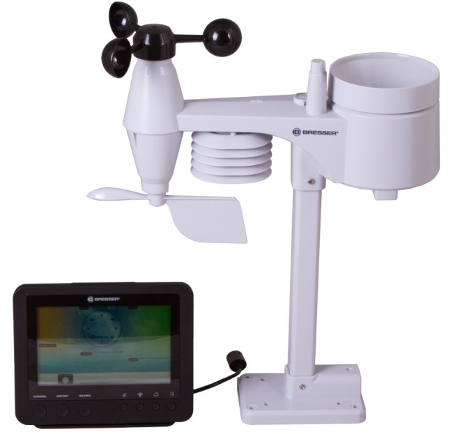 Метеостанция Bresser 5-в-1 Wi-Fi с цветным дисплеем Метеостанция Bresser 5-в-1 Wi-Fi с цветным дисплеем