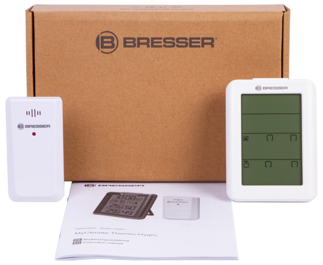Гигрометр с часами Bresser MyClimate, белый