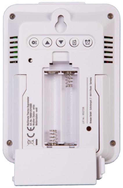 Гигрометр с часами Bresser MyClimate, белый