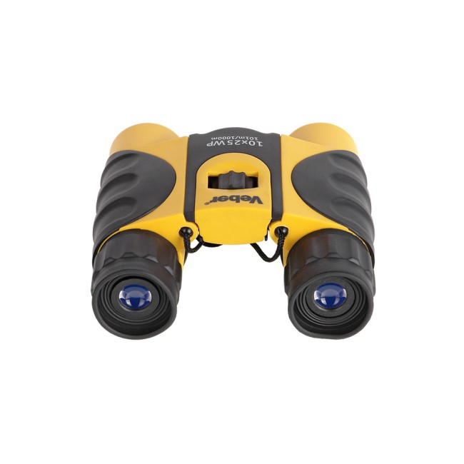 Бинокль Veber WP 10x25 черный/желтый