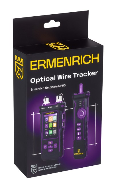 Многофункциональный кабельный тестер Ermenrich NetGeeks NP60, фиолетовый