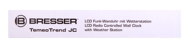 Метеостанция (настенные часы) Bresser TemeoTrend JC LCD с радиоуправлением, черная Метеостанция (настенные часы) Bresser TemeoTrend JC LCD с радиоуправлением, черная