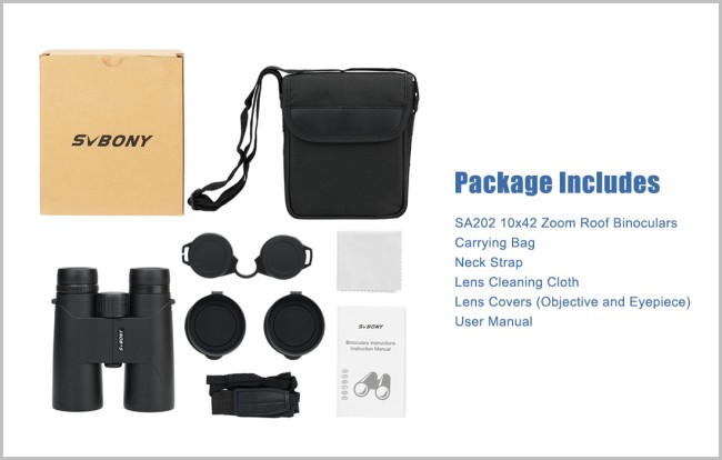 Бинокль SVBONY 10x42 (SA202) Бинокль SVBONY 10x42 (SA202)