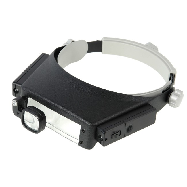 Лупа Veber MG81007-P налобная с подсветкой Лупа Veber MG81007-P налобная с подсветкой