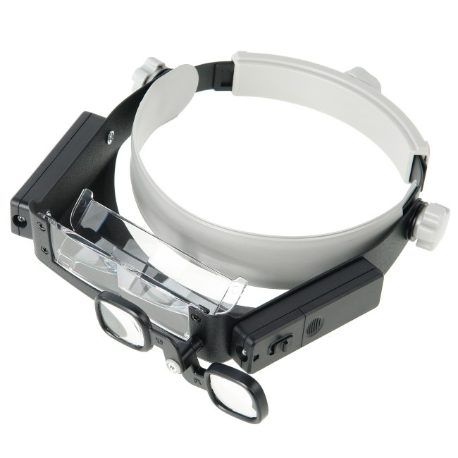 Лупа Veber MG81007-P налобная с подсветкой Лупа Veber MG81007-P налобная с подсветкой