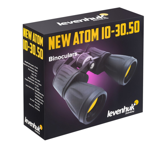 Бинокль Levenhuk New Atom 10–30x50