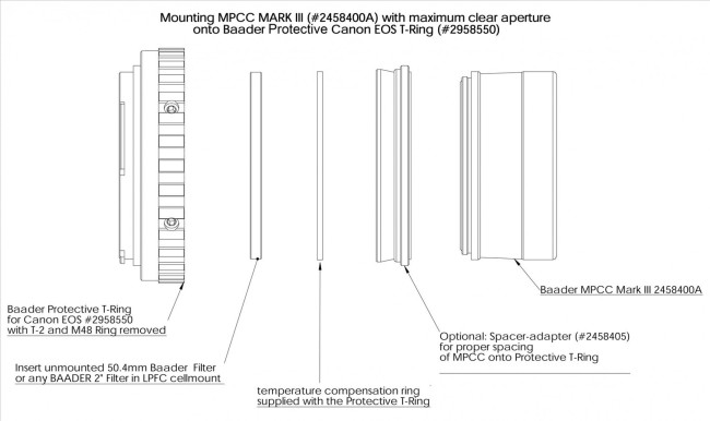 Переходник Baader Planetarium для установки MPCC Mark III на Canon EOS Переходник Baader Planetarium для установки MPCC Mark III на Canon EOS