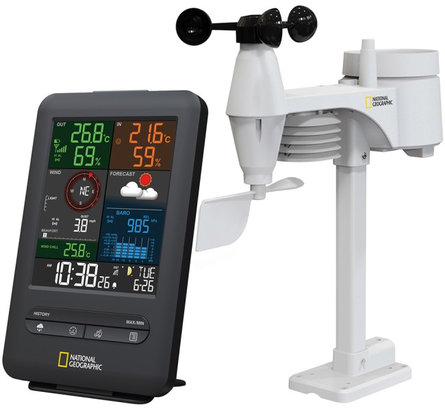 Метеостанция Bresser National Geographic «5 в 1» с цветным экраном Метеостанция Bresser National Geographic «5 в 1» с цветным экраном
