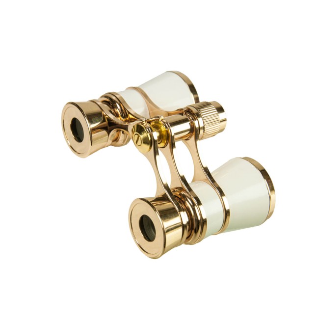 Бинокль театральный Veber Opera БГЦ 3x25 белый/золотой