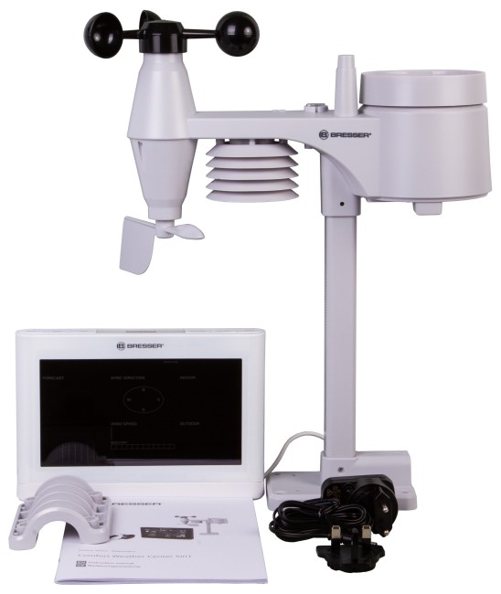 Метеостанция Bresser Comfort «5 в 1» с цветным дисплеем, белая Метеостанция Bresser Comfort «5 в 1» с цветным дисплеем, белая