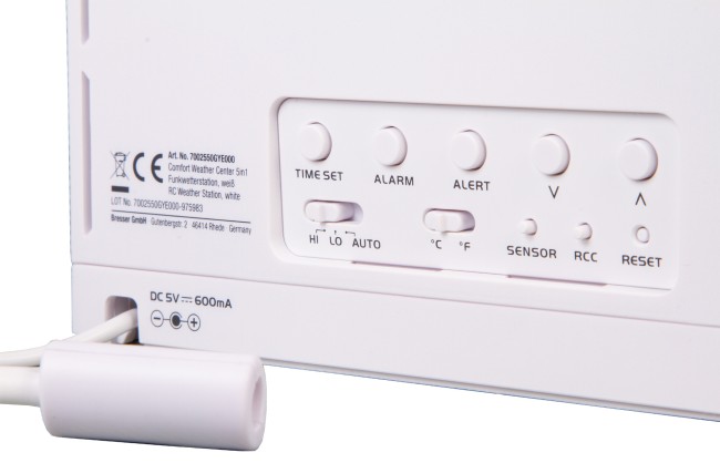 Метеостанция Bresser Comfort «5 в 1» с цветным дисплеем, белая Метеостанция Bresser Comfort «5 в 1» с цветным дисплеем, белая