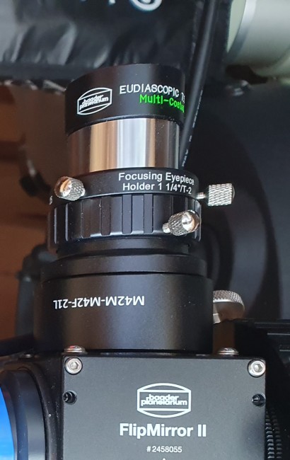 Адаптер Baader Planetarium с резьбы Т2 на 1,25" с микрофокусировщиком Адаптер Baader Planetarium с резьбы Т2 на 1,25" с микрофокусировщиком