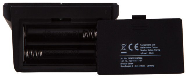 Метеостанция Bresser TemeoTrend STX с радиоуправлением, черная Метеостанция Bresser TemeoTrend STX с радиоуправлением, черная