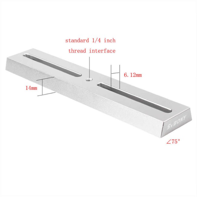 Крепежная пластина SVBONY 21 см (серебристая) Крепежная пластина SVBONY 21 см (серебристая)