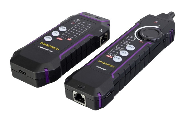 Кабельный тестер Ermenrich NetGeeks NP35, фиолетовый
