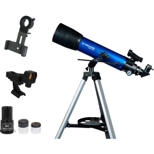 Телескоп Meade S102 102 мм (660мм f/5.9 азимутальный рефрактор с адаптером для смартфона)