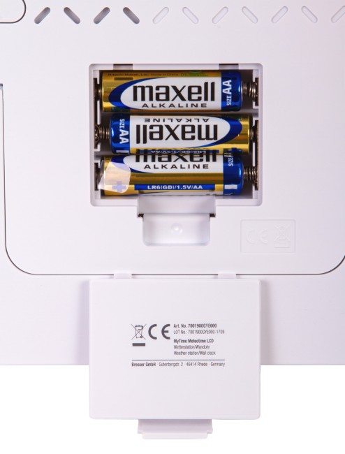 Часы настенные Bresser MyTime Meteotime LCD, белые Часы настенные Bresser MyTime Meteotime LCD, белые