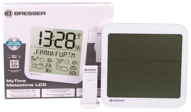 Часы настенные Bresser MyTime Meteotime LCD, белые Часы настенные Bresser MyTime Meteotime LCD, белые