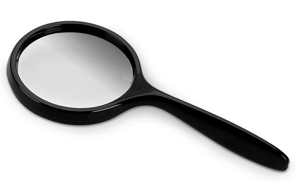 Лупа ручная круглая 4х-100мм для чтения (черная) Kromatech