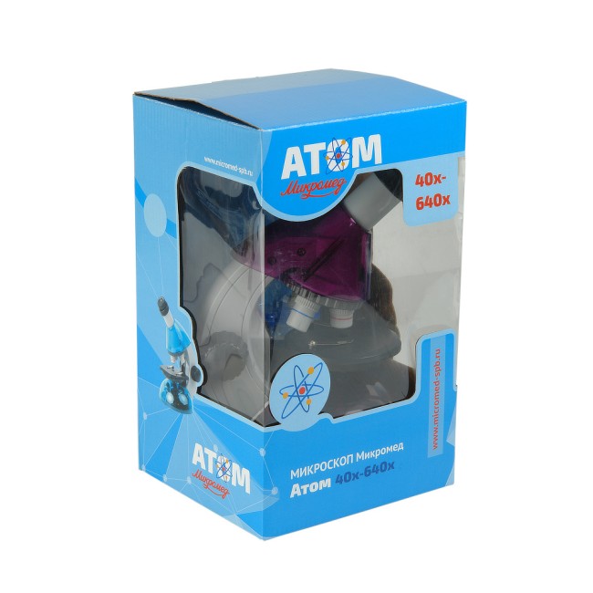 Микроскоп Микромед Атом 40x-640x (аметист) Микроскоп Микромед Атом 40x-640x (аметист)