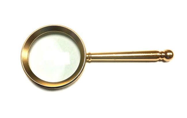 Лупа ручная круглая 7х-60мм для чтения металлическая YT80762