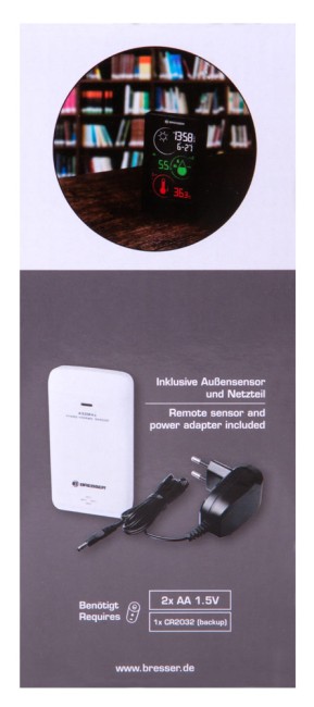 Метеостанция Bresser Temeo Life H с цветным дисплеем, черная Метеостанция Bresser Temeo Life H с цветным дисплеем, черная