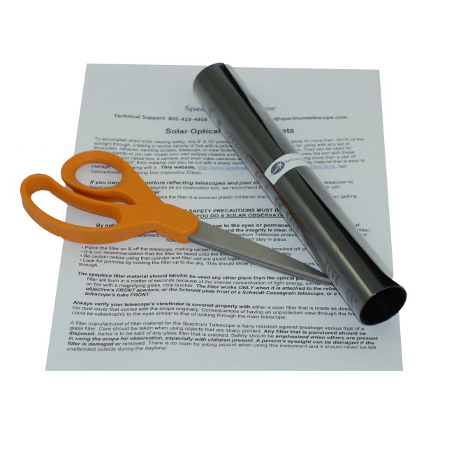 Солнечная плёнка Spectrum Telescope, 21х30 см