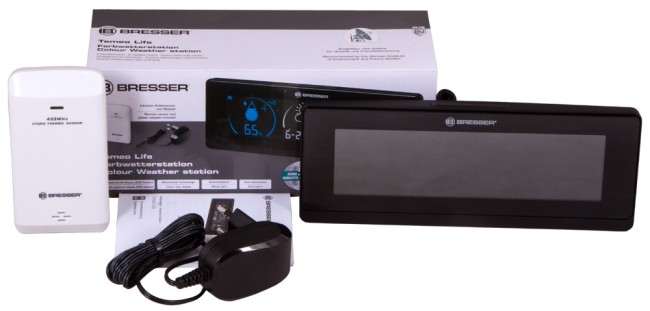 Метеостанция Bresser Temeo Life с цветным дисплеем, черная