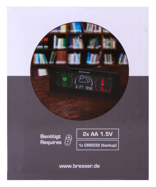 Метеостанция Bresser Temeo Life с цветным дисплеем, черная