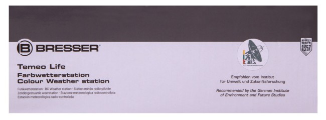 Метеостанция Bresser Temeo Life с цветным дисплеем, черная