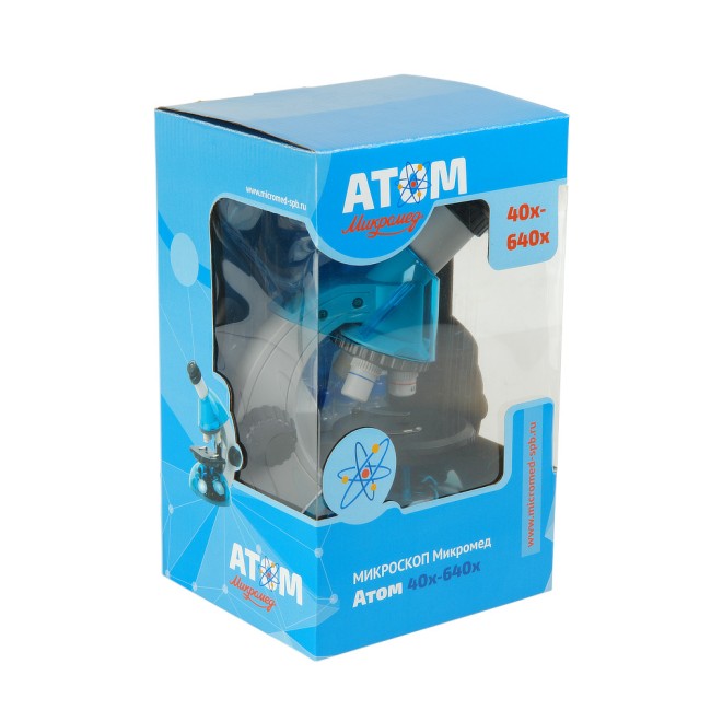 Микроскоп Микромед Атом 40x-640x (лазурь) Микроскоп Микромед Атом 40x-640x (лазурь)