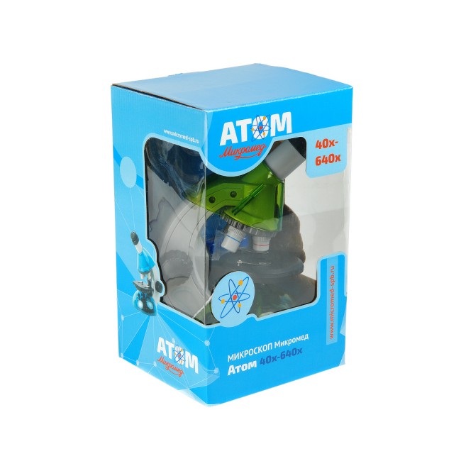 Микроскоп Микромед Атом 40x-640x (лайм)