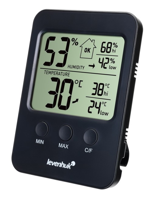 Термогигрометр Levenhuk Wezzer BASE L30, черный Термогигрометр Levenhuk Wezzer BASE L30, черный