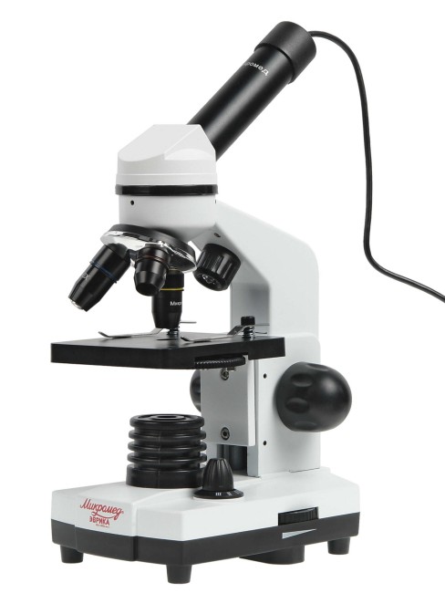 Микроскоп школьный Эврика 40х-1600х (вар. 2) с видеоокуляром Микроскоп школьный Эврика 40х-1600х (вар. 2) с видеоокуляром